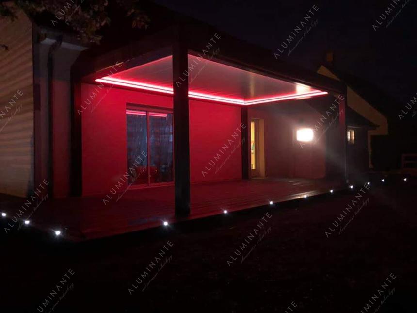 Wall-mounted louvered pergola 3&nbsp;×&nbsp;4 m with VITO ZIP screens, photo 6