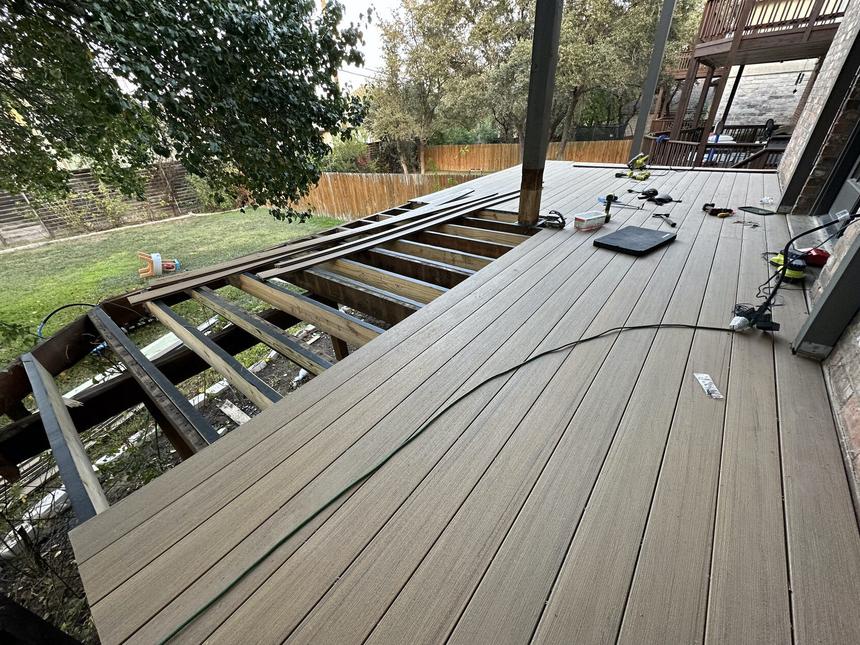 Two-level wood deck restoration Austin TX — photo 3