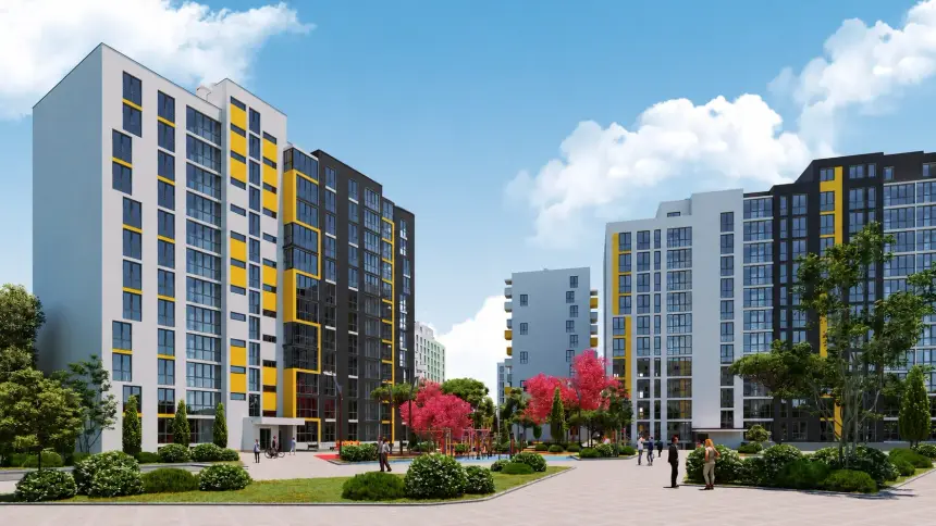 ЖК Riel City — внутренний двор без машин