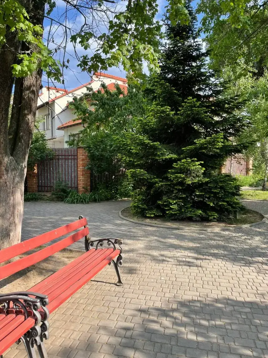 КГ Белый Цветок — внутренние дорожки и озеленение