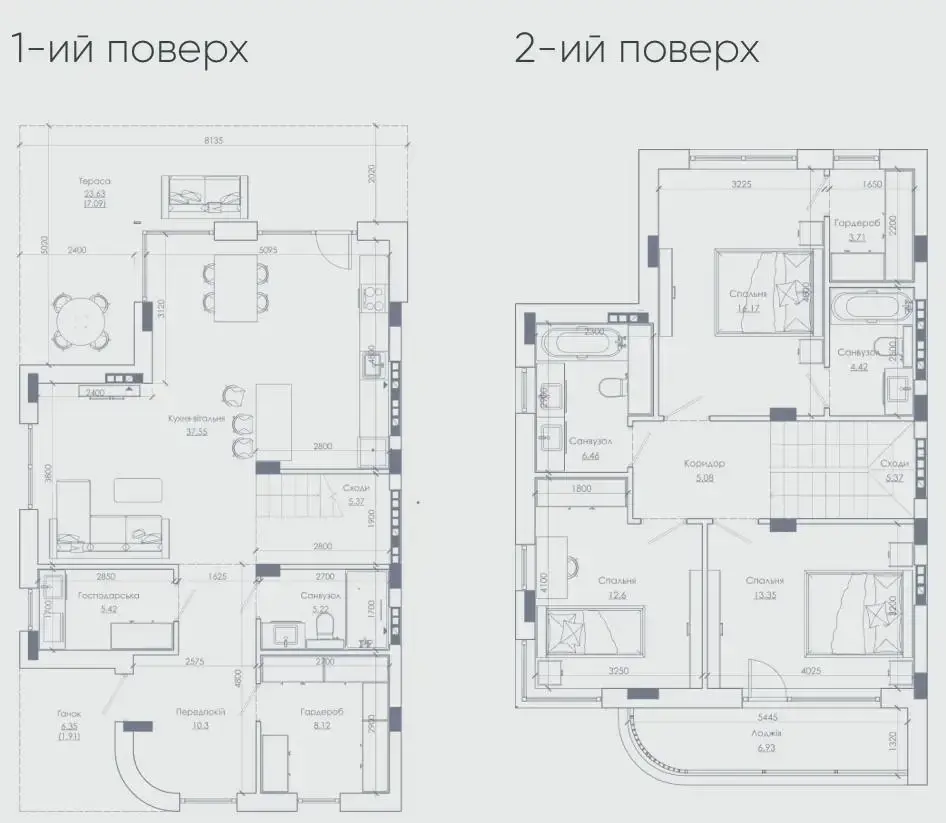 ONE CLUB VILLAGE — планировка дуплекса 2