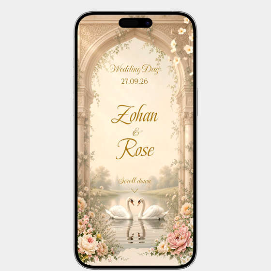 The Sacred Garden wedding invitation design
